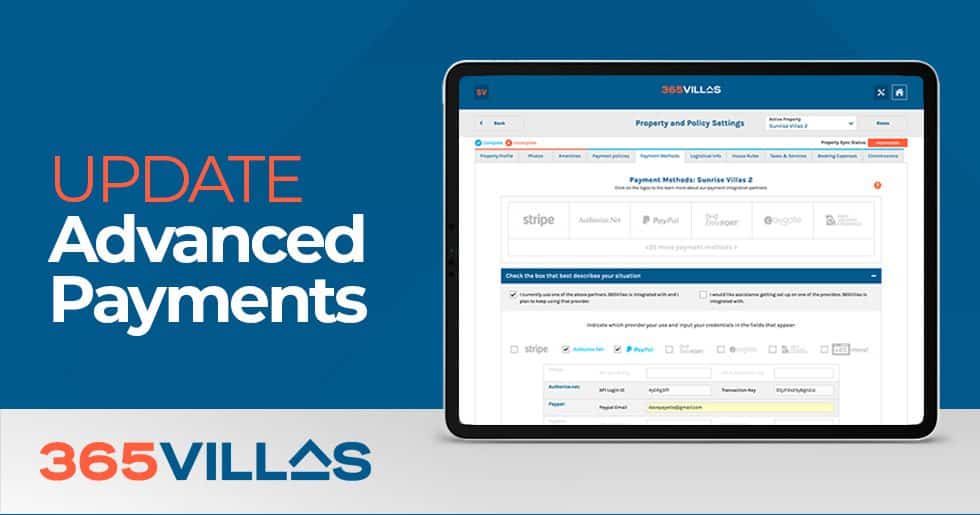 Update Advance Payments Feature 365 Villas Software