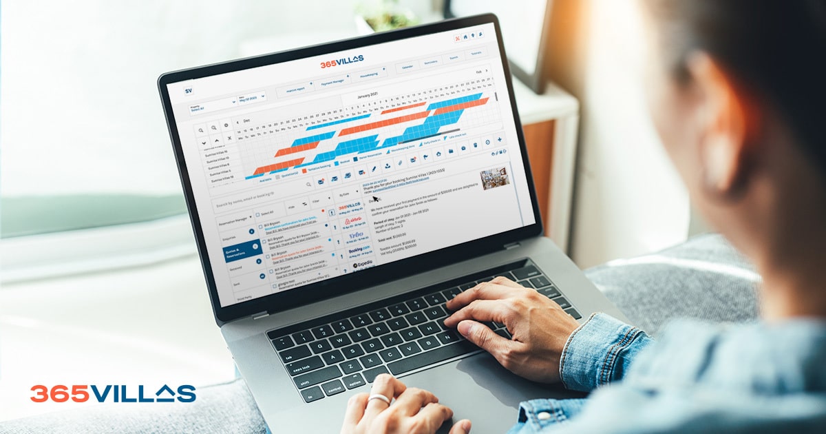 A property manager using the robust Reservation Manager of 365Villas